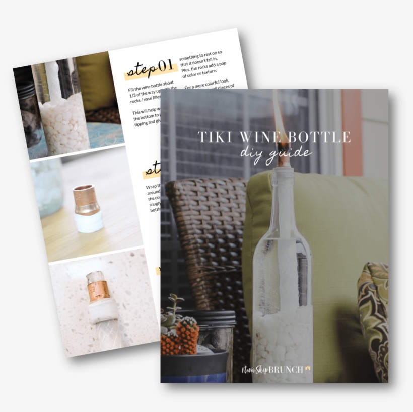 Learn How To Turn A Wine Bottle Into A Gorgeous Tiki - Champagne, transparent png #9240733