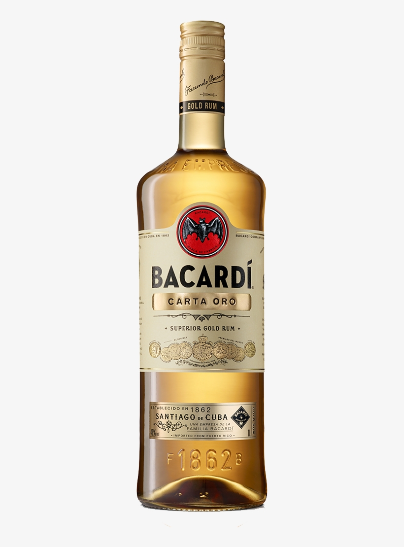 Bacardi Carta Oro Rum 1l - Bacardi Carta Oro 1l, transparent png #9241929