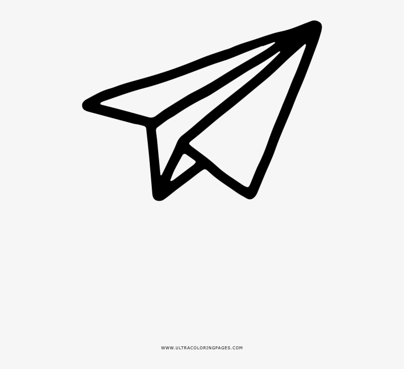 Paper Plane Coloring Page - Paper Fly Icon Svg, transparent png #9242140