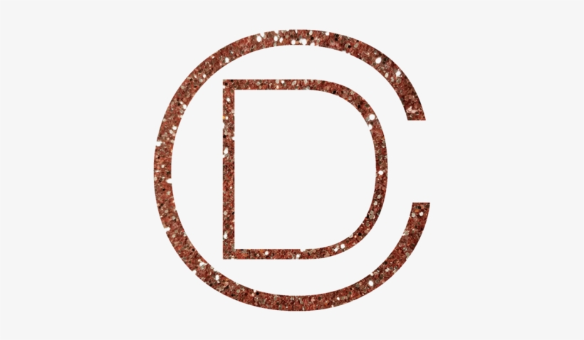 Dc Logo Rose Gold Sparkle - Circle, transparent png #9242809