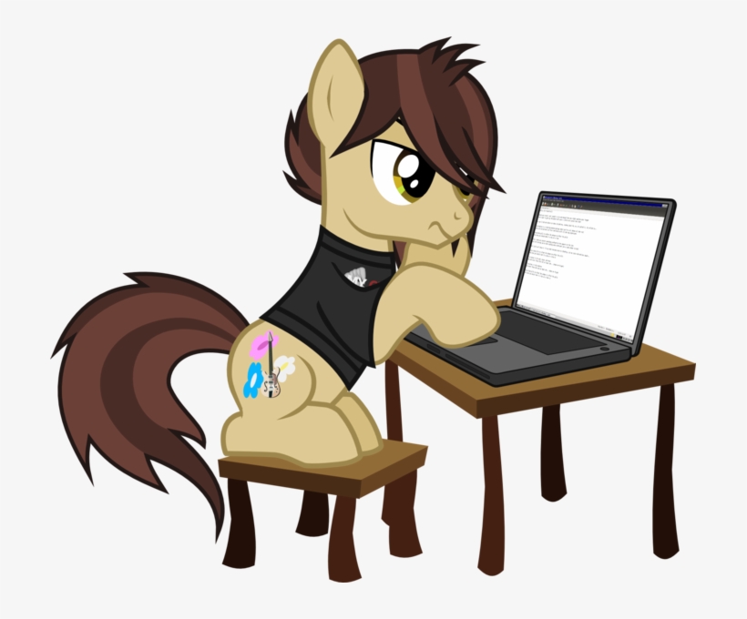 Lightningbolt, Bored, Chair, Clothes, Computer, Derpibooru - Panic At The Disco Mlp, transparent png #9243057