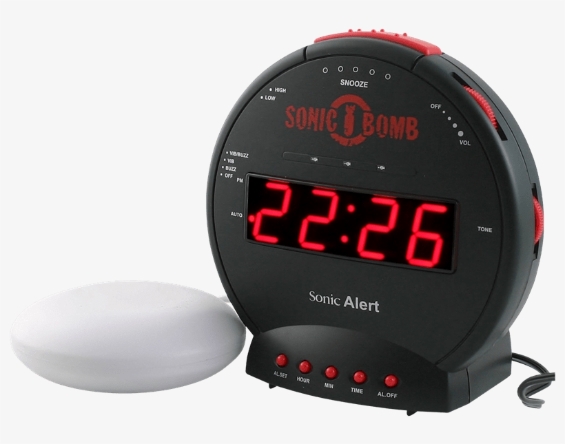 Best Alarm Clock For Heavy Sleepers 2018 “early To - Sonic Bomb, transparent png #9243180