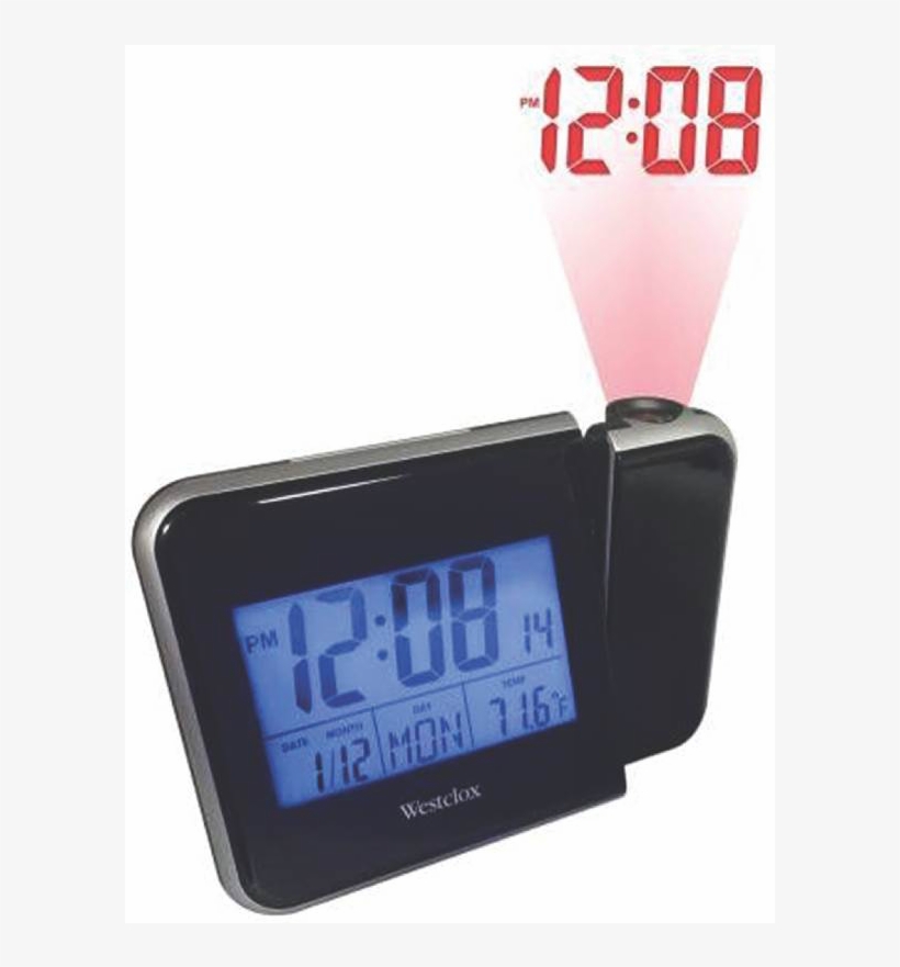 Westclox 72027 Digital Projection Lcd Alarm Clock - Digital, transparent png #9243285
