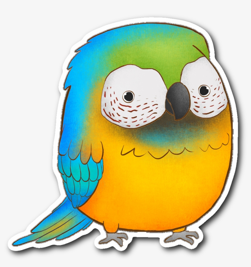 Blue Macaw Sticker - Budgie, transparent png #9243391