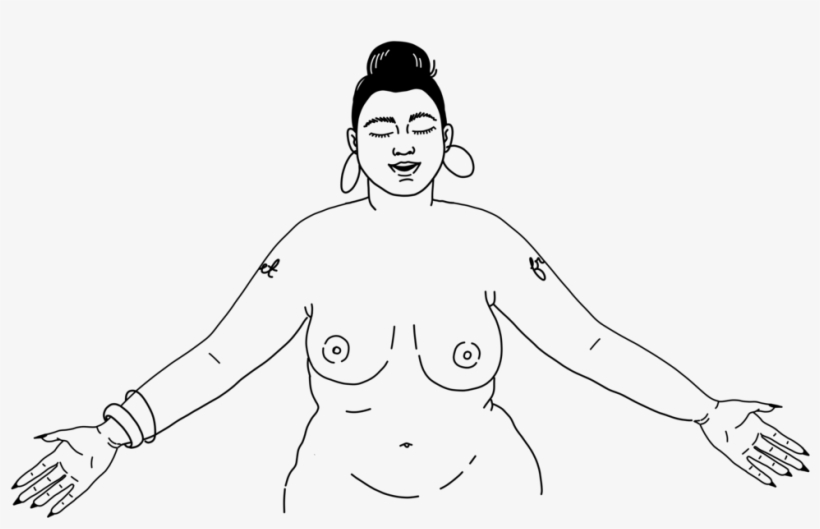 Getting Free Girl - Line Art, transparent png #9243538