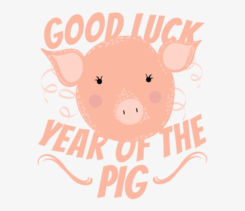 Good Luck Year Of The Pig - Domestic Pig, transparent png #9244770