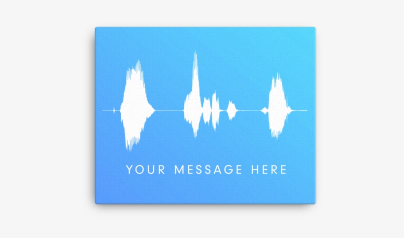 Custom Waveform Message On Canvas - Construction Paper, transparent png #9245728