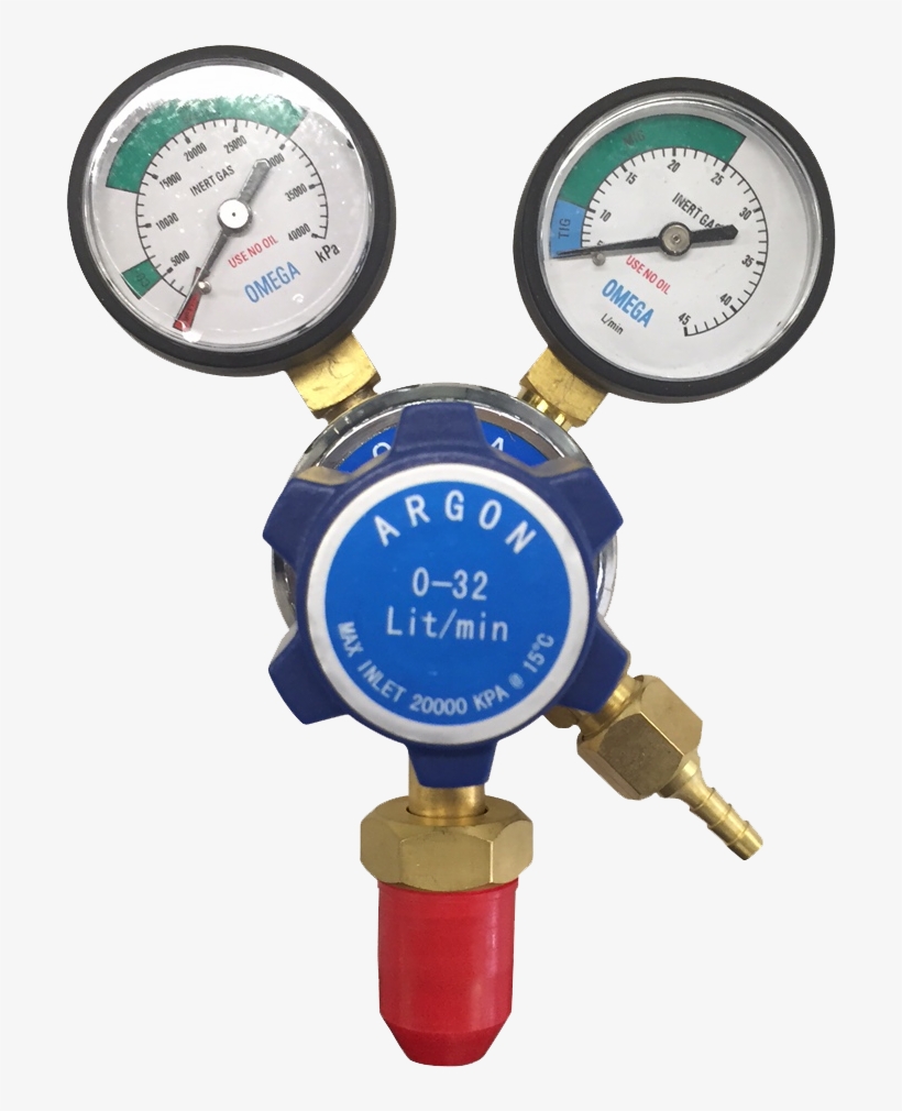 Topgun Omega Argon Twin Gauge Gas Regulator Tgrrarg - Gauge, transparent png #9246656