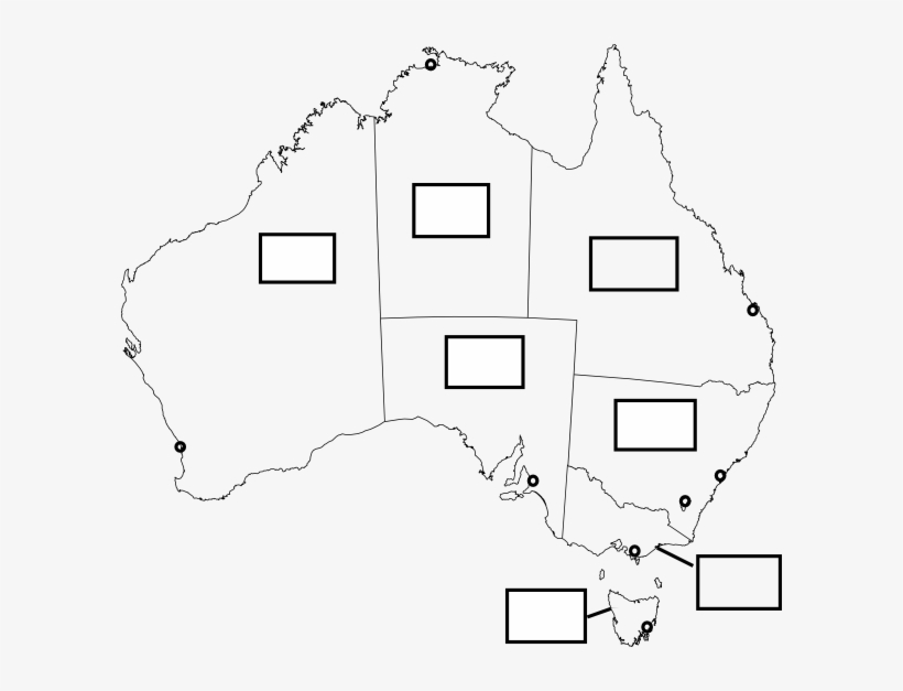 600 X 547 3 - Blank Map Of Australia With States And Capital Cities