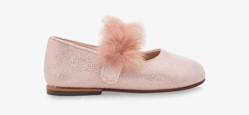Pink Furry Ballet Flats - Slip-on Shoe, transparent png #9247363