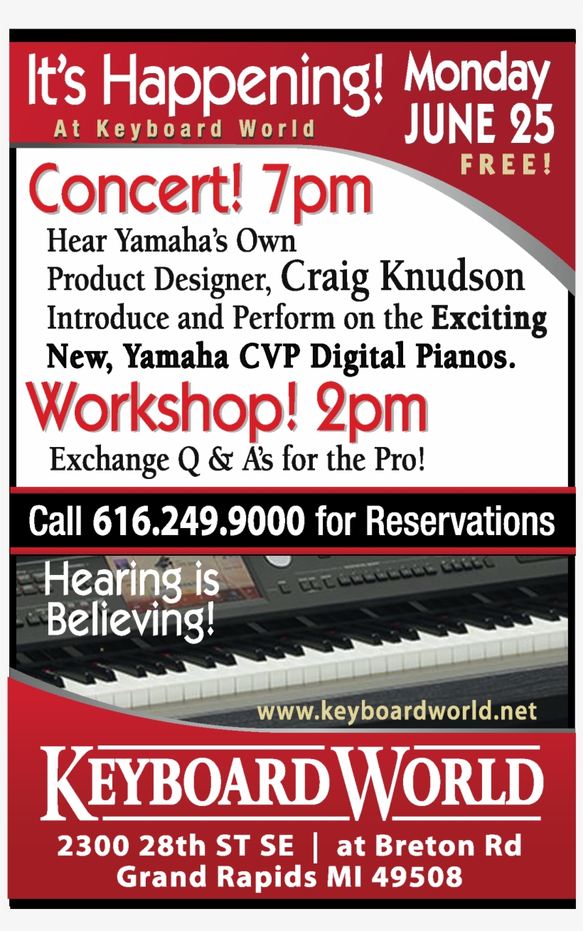 Craig Knudsen Concert And Workshop - Musical Keyboard, transparent png #9247578