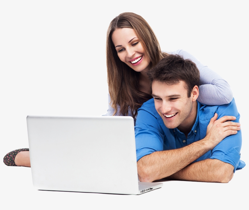 Experience The Difference - Couple With Laptop Png, transparent png #9247885