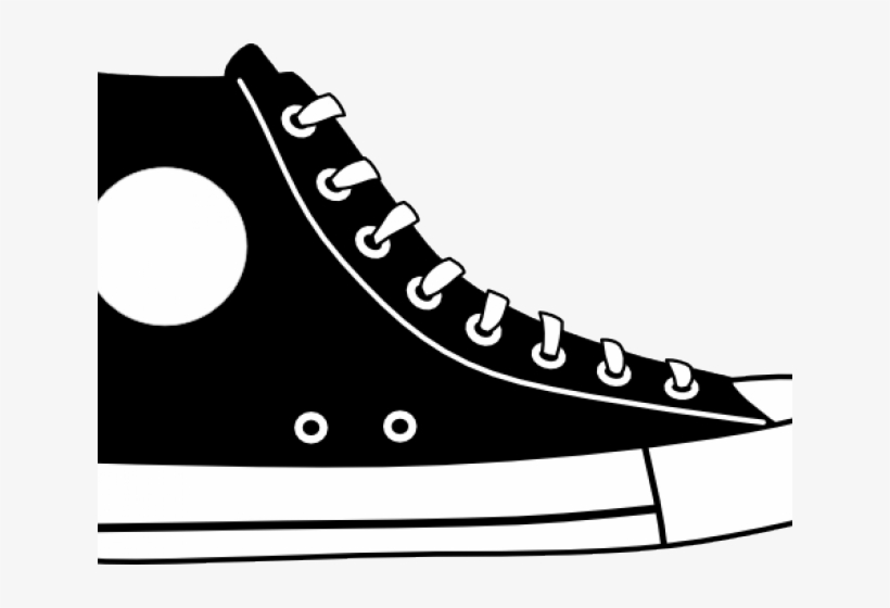 Running Shoes Clipart Sneaker - Cartoon Converse High Tops, transparent png #9248204