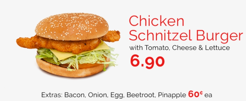 Burgers & More - Chicken Schnitzel Burger Png, transparent png #9249850