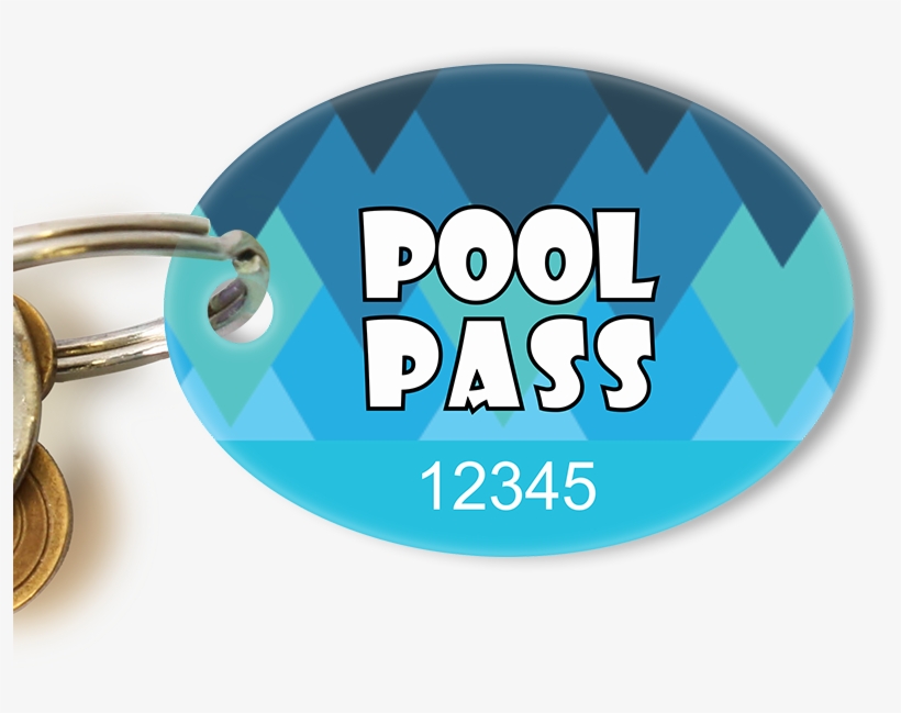 Pool Pass Bubbles Tag In Oval Shape, transparent png #9249890