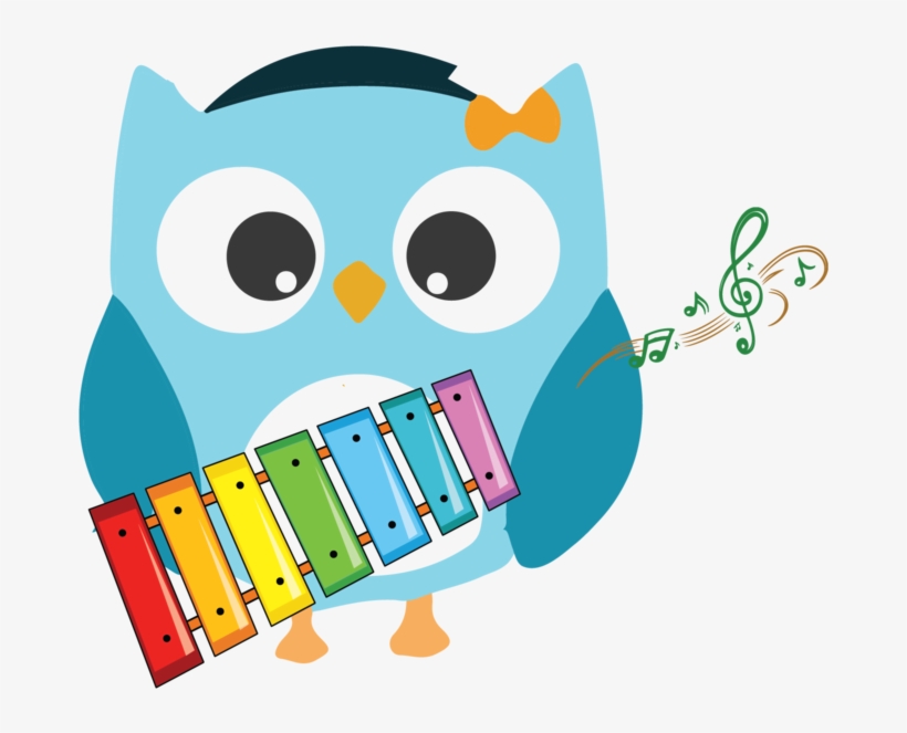Pre Schoolers Owl With Xylophone - Cartoon - Free Transparent PNG Download  - PNGkey