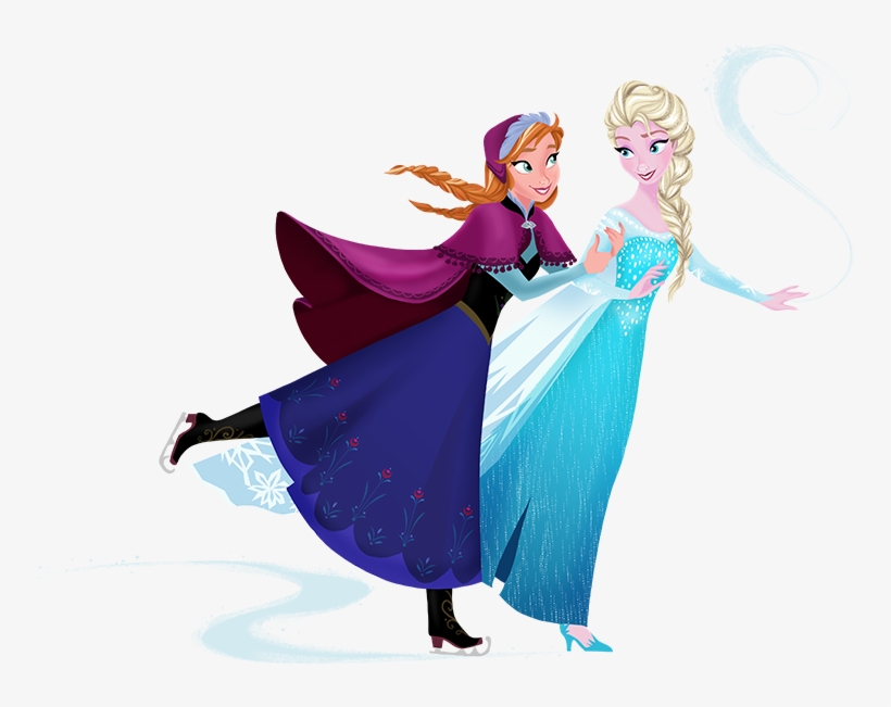 Create Your Snowy Scene With Elsa, Anna And All Their - Cartoon, transparent png #9250841