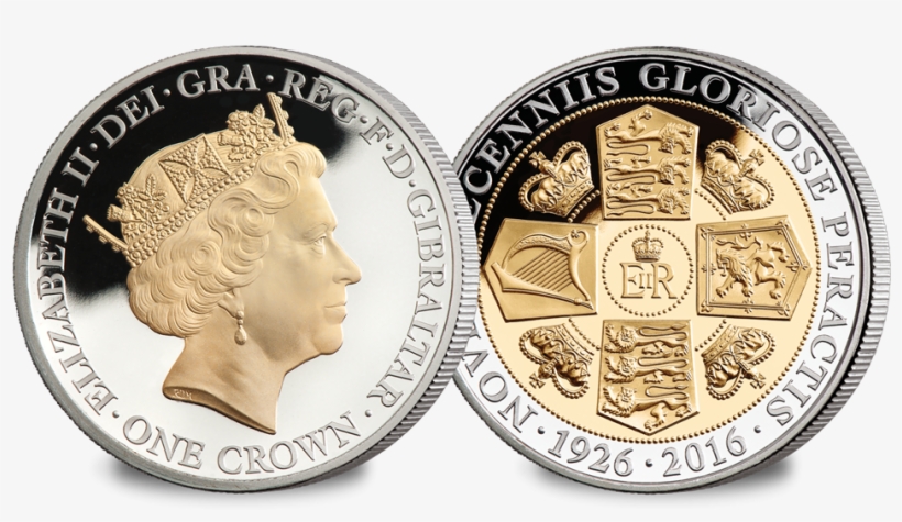 Her Majesty's 90th Birthday Crown Coin By Raphael Maklouf - Crown, transparent png #9252332