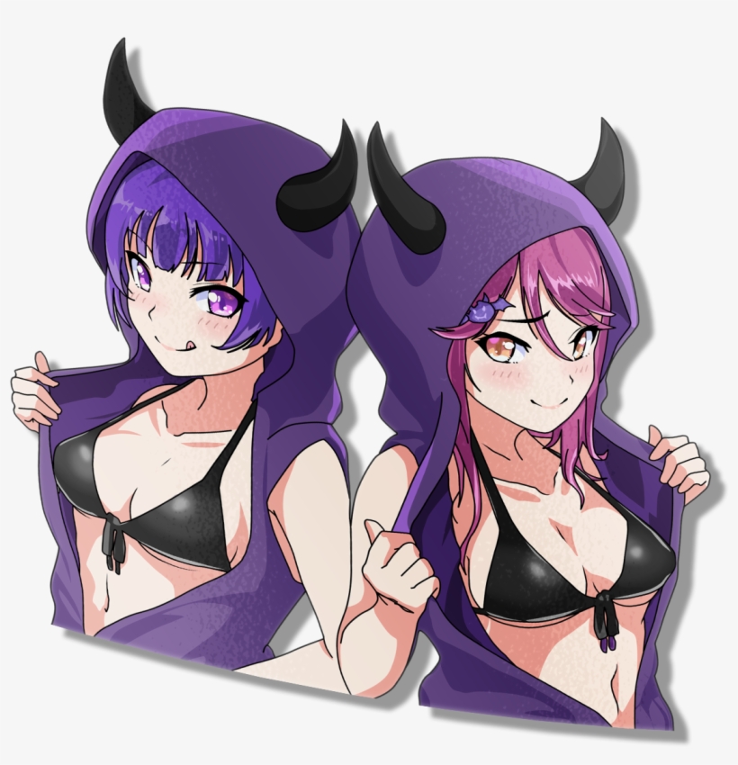 Image Of Demon Twins - Cartoon, transparent png #9252418