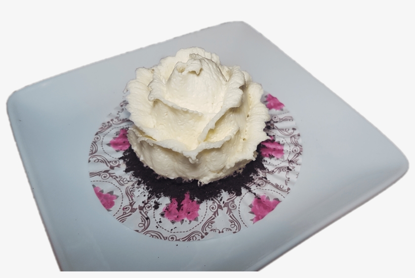 Double Chocolate Covered Strawberry Mousse Roses - Buttercream, transparent png #9255541