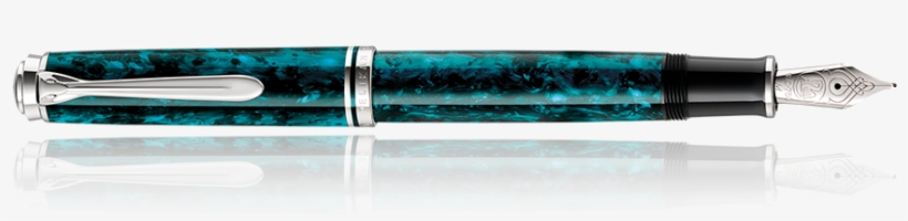 Se Souverän M805 Ocean Swirl Fountain Pen B - Ball Pen, transparent png #9256123