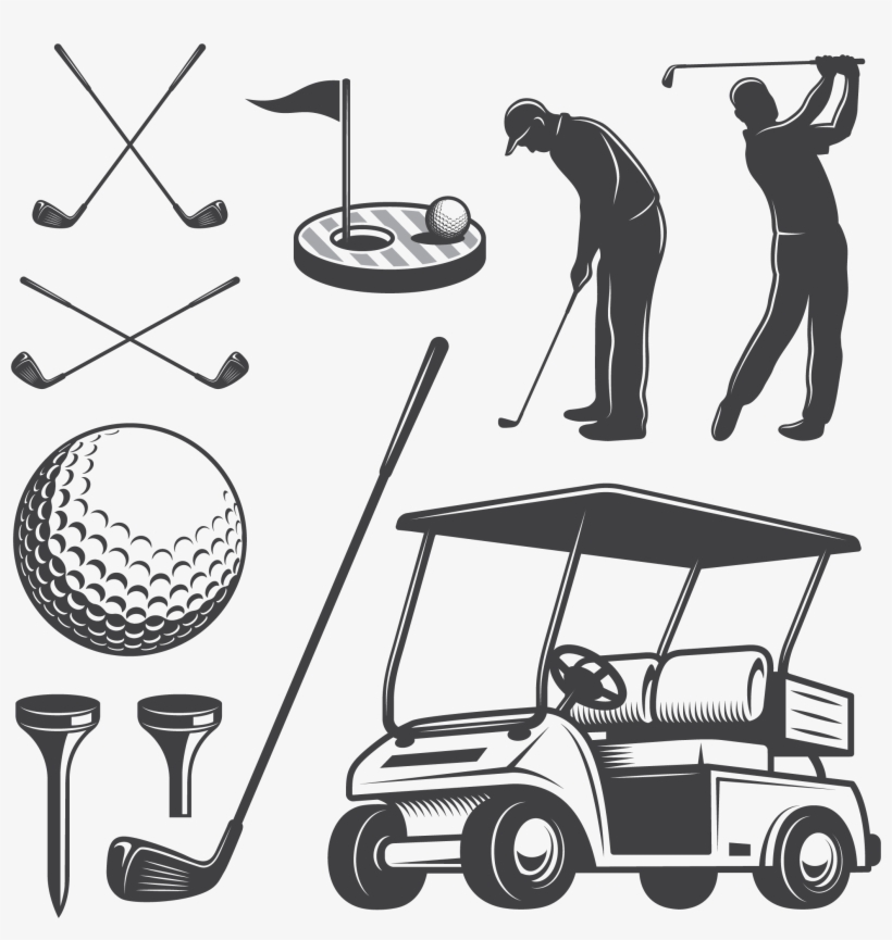 Golf Cart Club Caddie Clip Art Player - Golf Cart Clip Art, transparent png #9257010