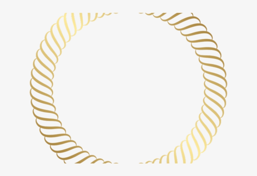 Rope Clipart Golden Circle - Gold Border Png, transparent png #9257580