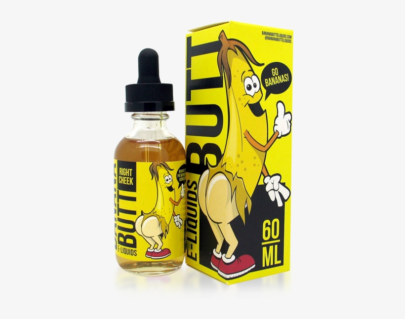 Right Cheek E-liquid By Banana Butt - Banana Butt Vape Juice, transparent png #9258275