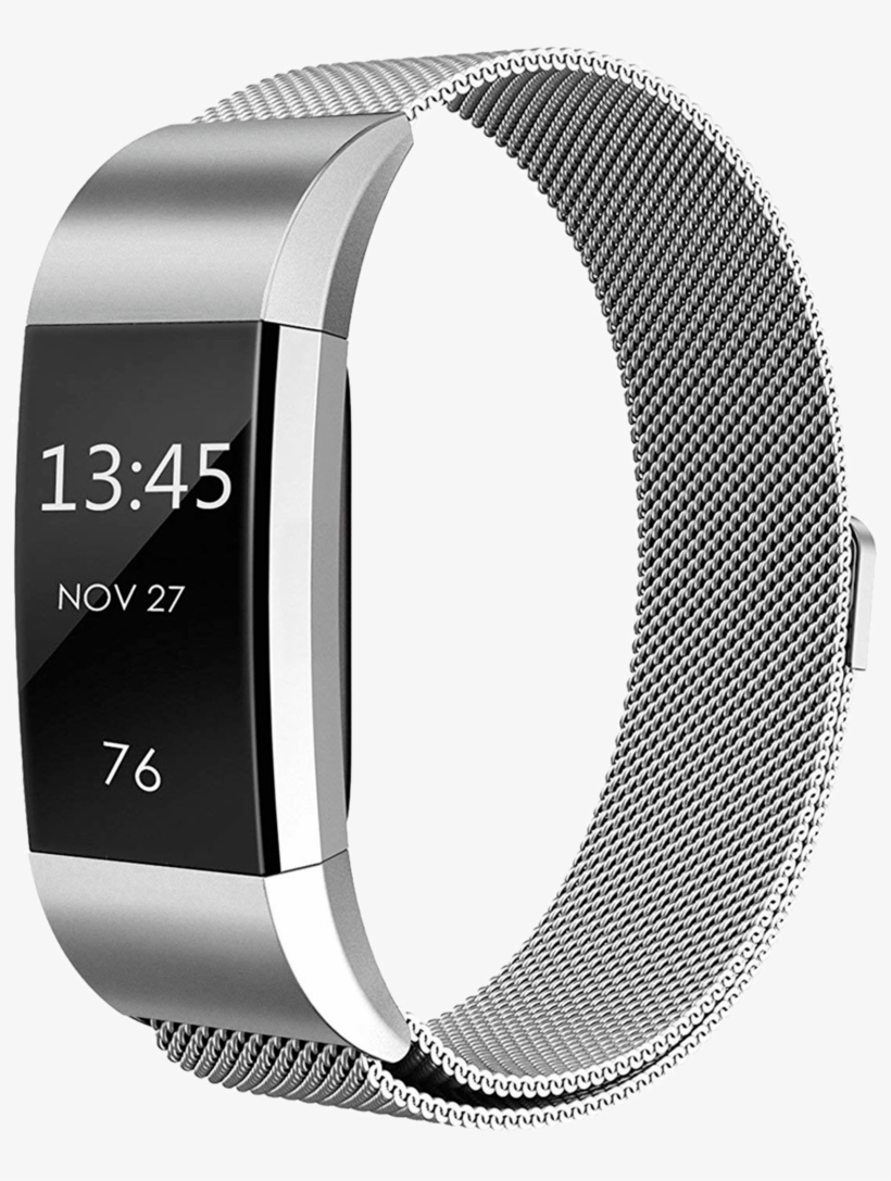 Milanese Magic - Fitbit Charge 2 Milanees Bandje Rose Gold, transparent png #9258759