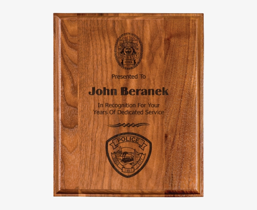 Finish Plaques, We Keep A Huge Selection Of These Solid - Engraved Walnut Plaque, transparent png #9258999