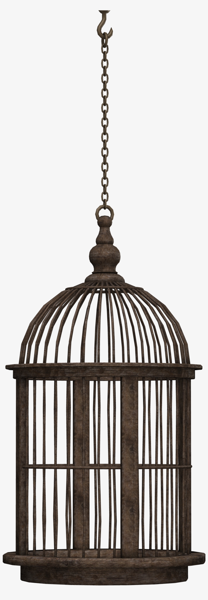 Bird Cage On A Chain - Bird Cage Silhouette Png, transparent png #9259068