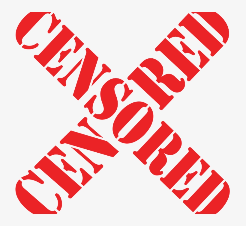 See No Evil, Hear No Evil Censorship In Lebanon - Transparent Background Censored Sign, transparent png #9259338