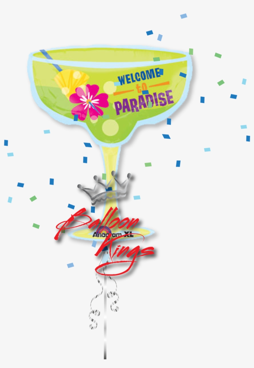 Margarita Paradise Glass Margarita Paradise Glass - Wine Glass, transparent png #9259465