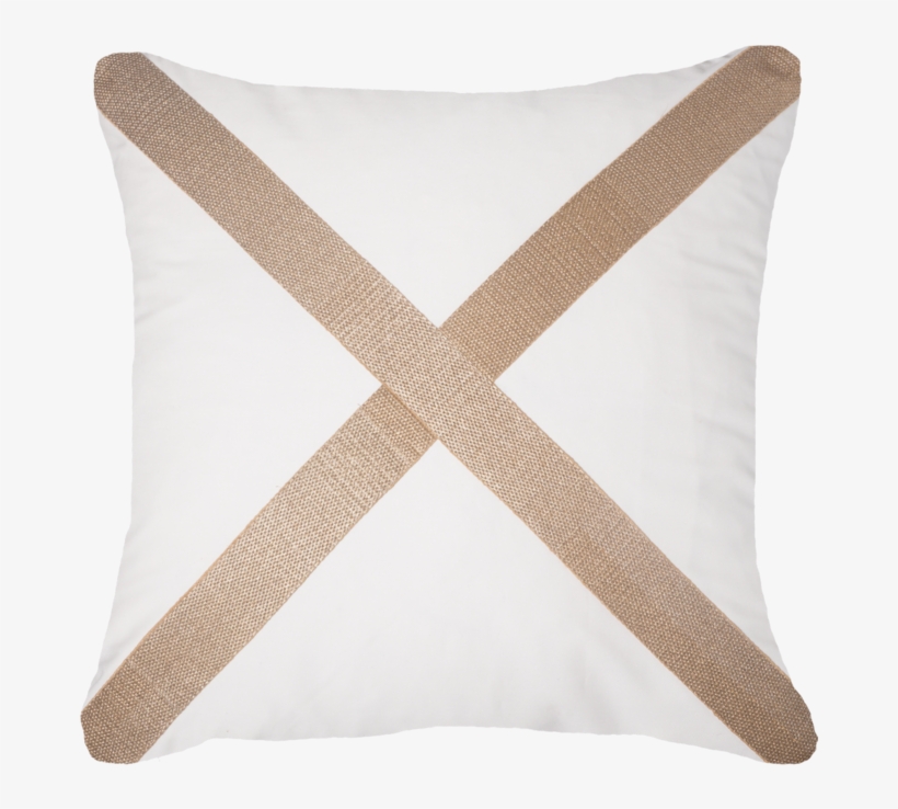 Braid Gold Cross White Lounge Cushion 55 X 55 Cm - Throw Pillow, transparent png #9259699