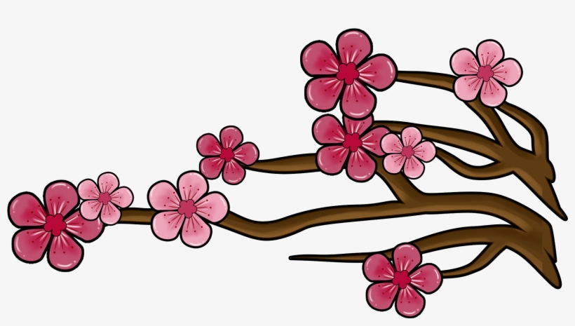 Elemento De Estilo Chinês Desenhos Animados Mão Desenhada - Cherry Blossom, transparent png #9259849
