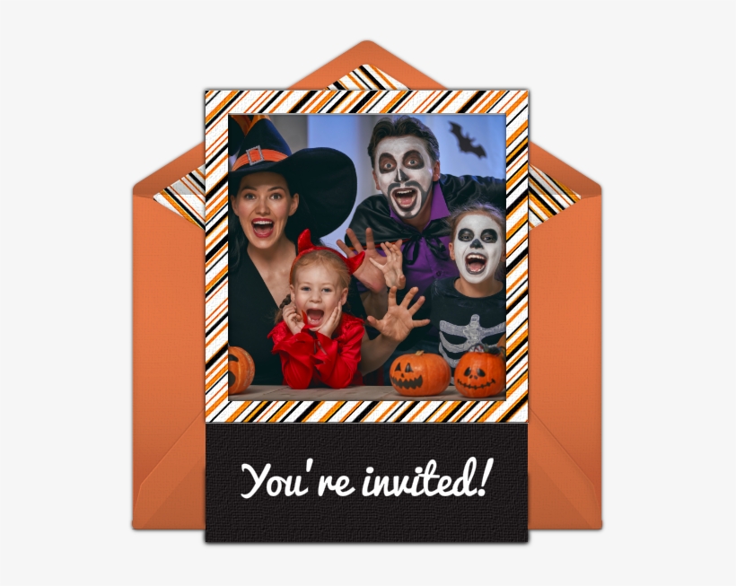 Halloween Stripes Frame Online Invitation - Raksha Bandhan, transparent png #9261020