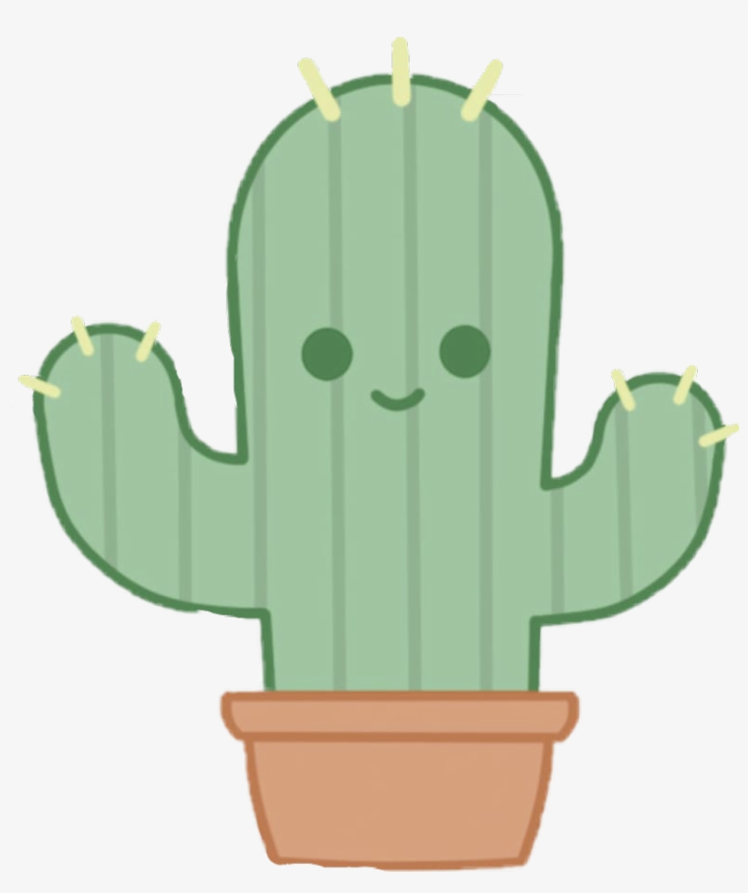 #cactus🌵#kawaii #cute - Drawings Of Cactuses, transparent png #9261431