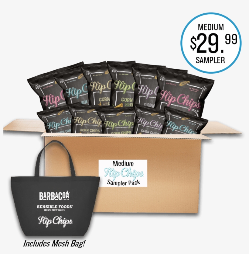 Hip Chips Sampler Pack - Paper Bag, transparent png #9261516