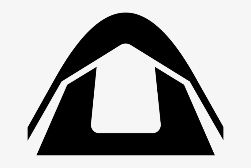 Camp Fire Clipart Silhouette - Silhouette Tent Clip Art, transparent png #9262063