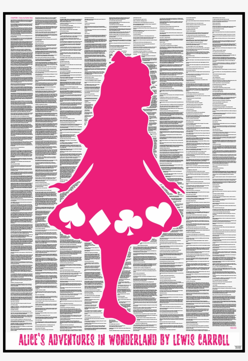 Alice In Wonderland Full Novel Text Print - Alice In Wonderland Pink, transparent png #9263085
