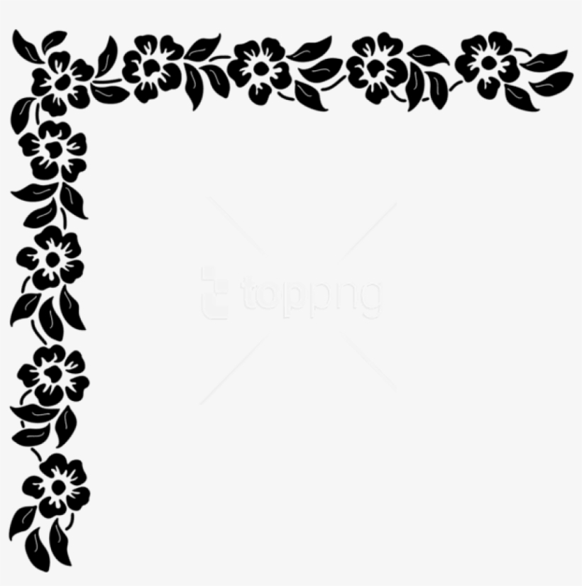 Free Png Download Floral Corner Png Clipart Png Photo - Corner Images Png Black & White, transparent png #9263406