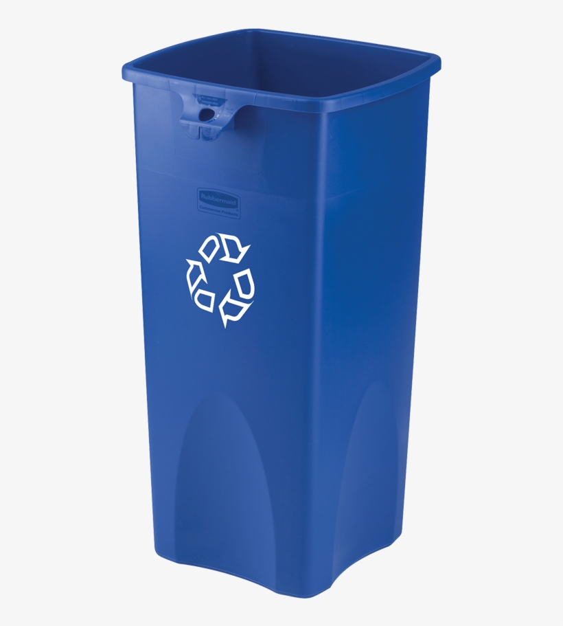 Rubbermaid® Untouchable® Square Recycling Container - Waste Container, transparent png #9263513