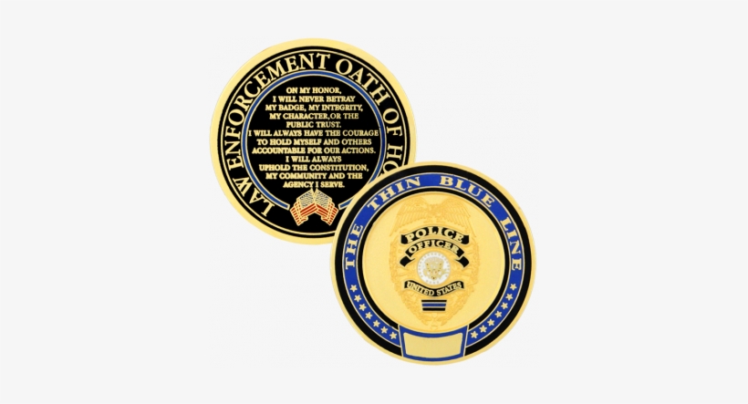 Thin Blue Line Challenge Coins, transparent png #9263811