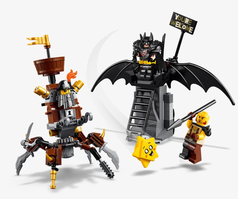 Lego The Lego Movie 2 Battle-ready Batmanâ„¢ And Metalbeard - Lego Movie 2 Battle Ready Batman And Metalbeard Set, transparent png #9265257