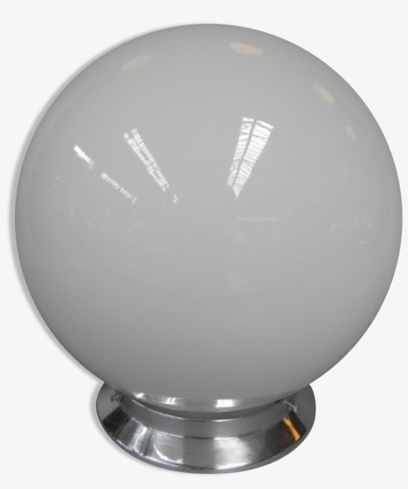 Art Deco Ceiling Light White Glass Ball - Sphere, transparent png #9266803