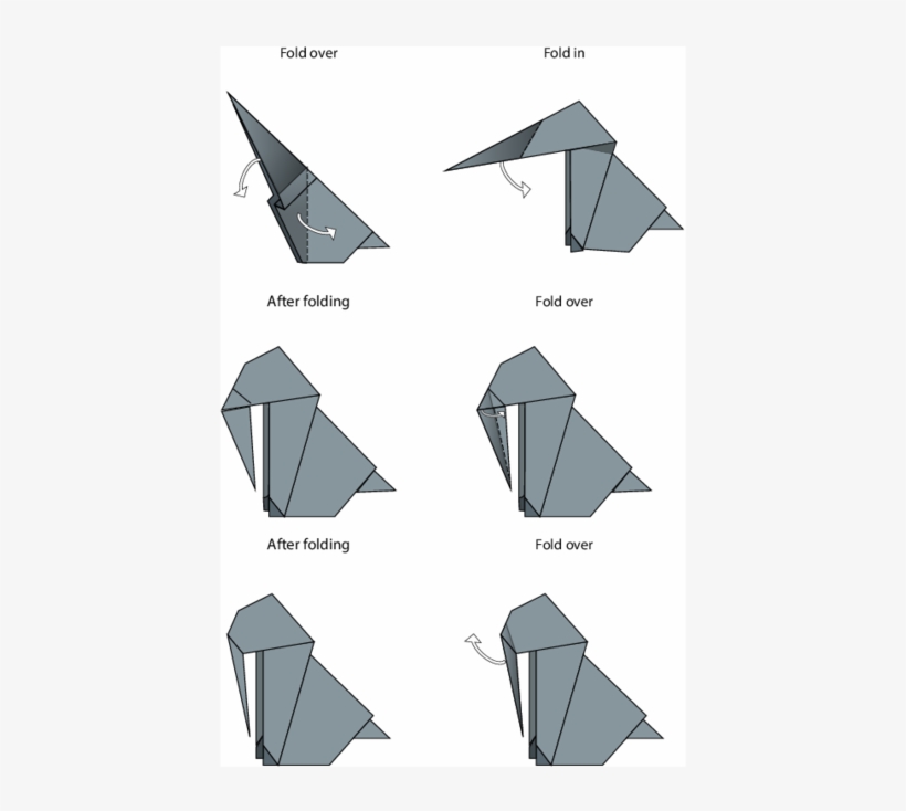 Collection Of Printable Origami Elephant Instructions - Easy Origami Instructions Elephant, transparent png #9267196