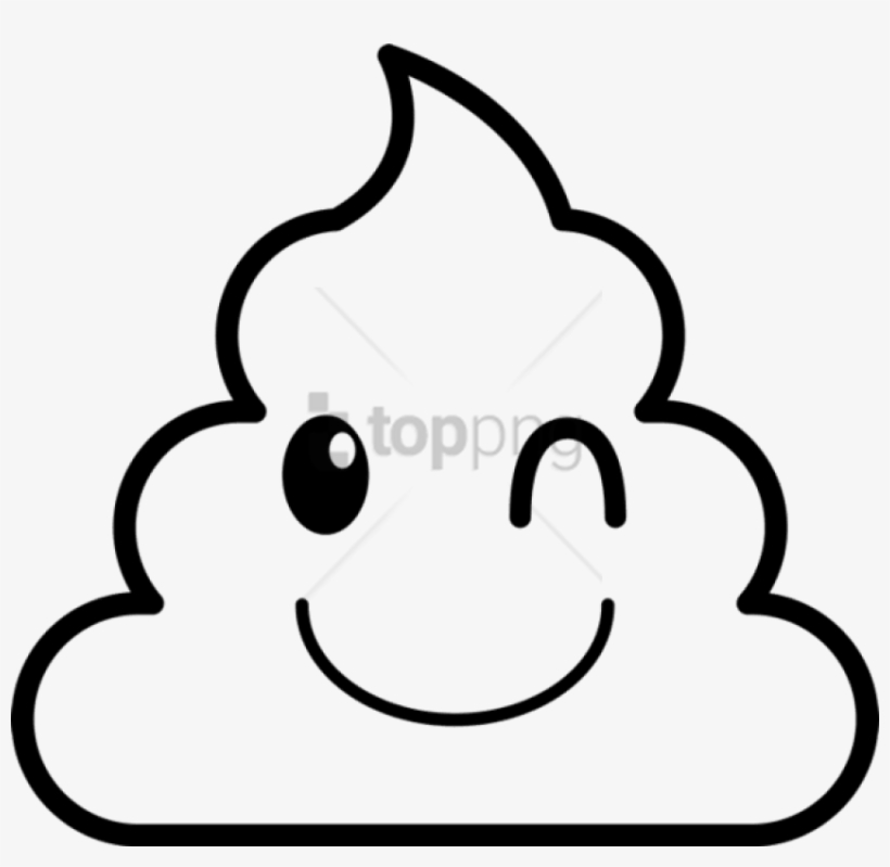 Free Png Download Cute Poop Coloring Pages Png Images - Poop Emoji Line Drawing, transparent png #9267840