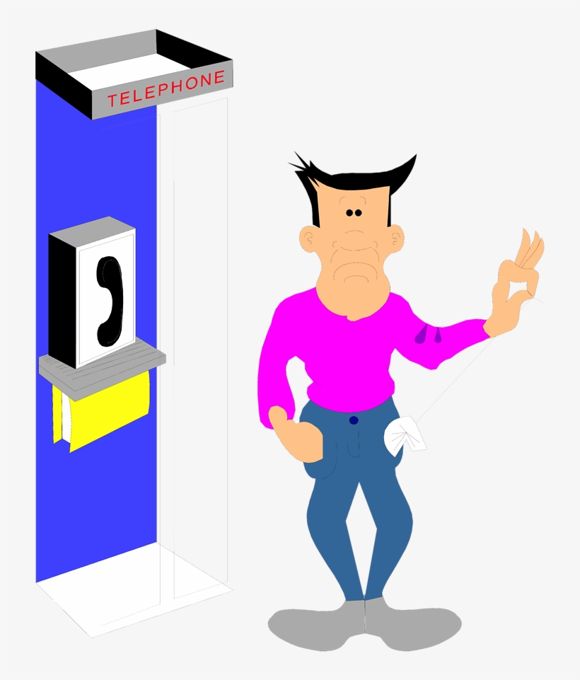 Pay Phone Free Illustration Of A Cartoon - Stock Photography, transparent png #9268084