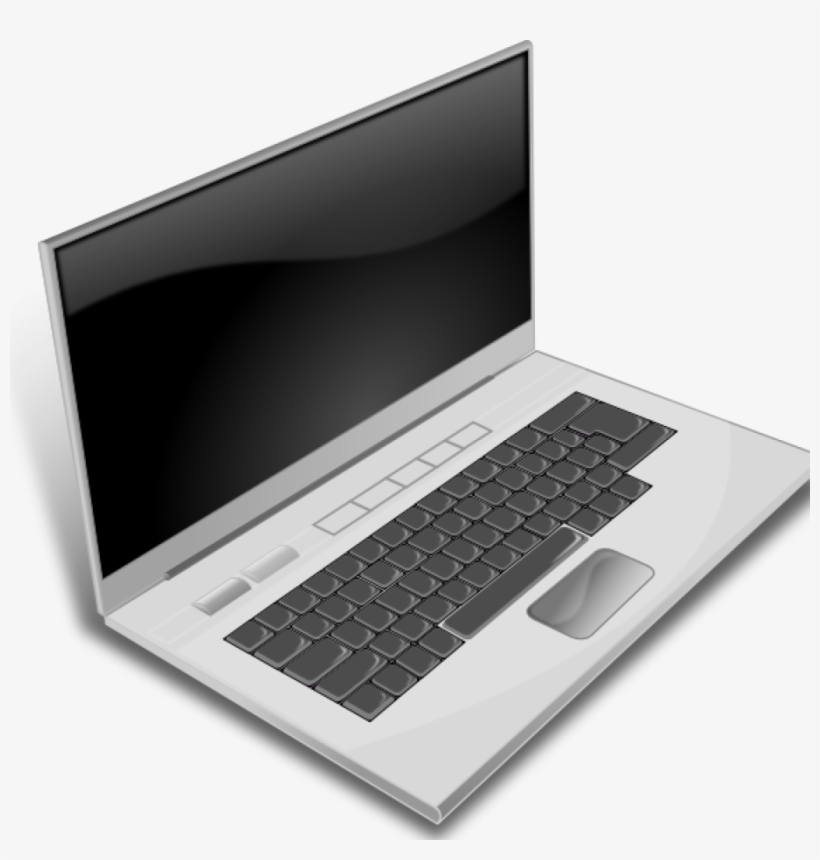 Laptop Clipart Minduka A Gray Clip Art At Clker Vector - Computers With Transparent Background, transparent png #9268350