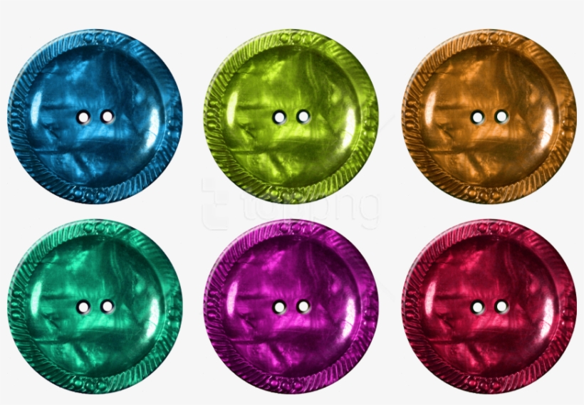 Free Png Material Round Cloth Button With 2 Hole Png - Paper Barrels, transparent png #9269342